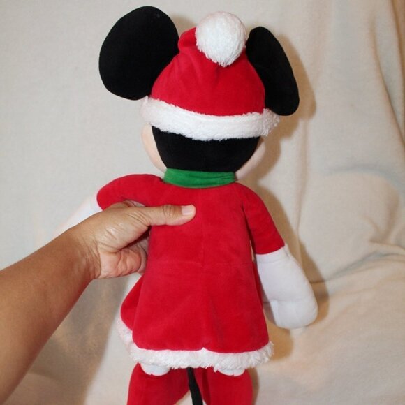 Vintage Disney Christmas Minnie Mouse plush toy red and green 19" - Picture 2 of 10